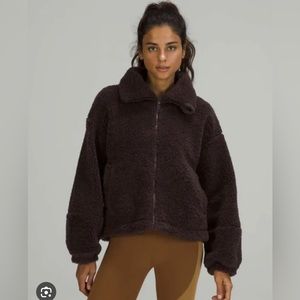 Lululemon Cinchable fleece zip-up in espresso